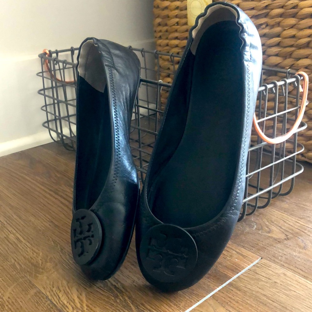 Tory Burch Minnie Travel Ballet Flat Leather/black - Picture 1 of 6